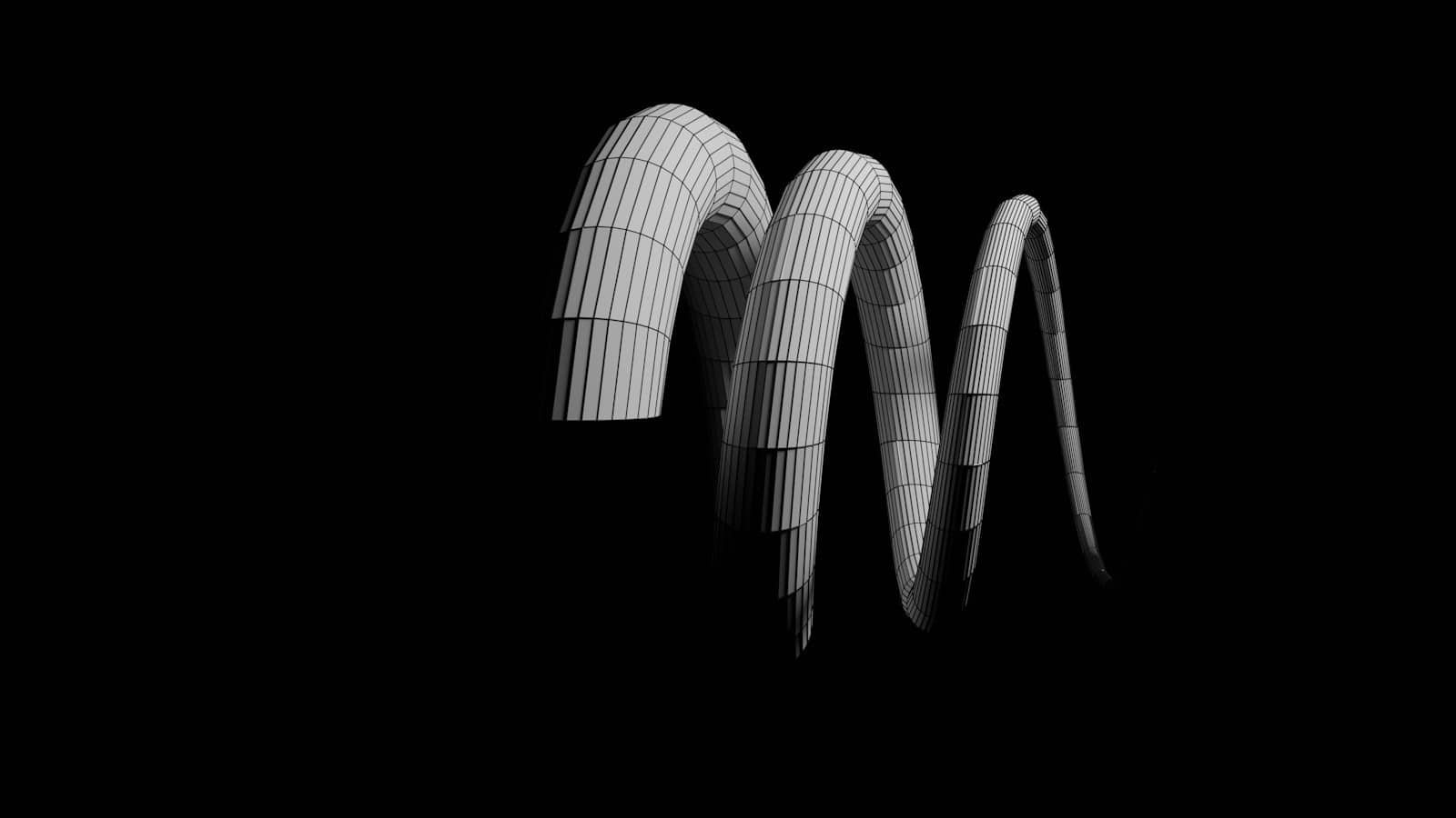 Spirale en volume sur fond noir, image de l'état hypnotique